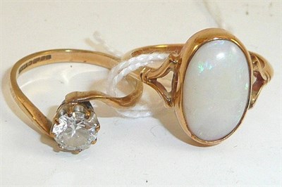 Lot 56 - A 9ct gold dress ring and another dress ring stamped '9ct'