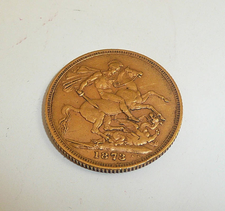 Lot 66 - A full sovereign, dated 1873