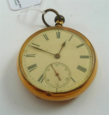 Lot 76 - An 18ct gold open faced pocket watch