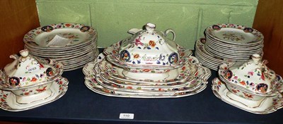Lot 110 - A Coronaware Old Woodstock pattern dinner service of forty pieces