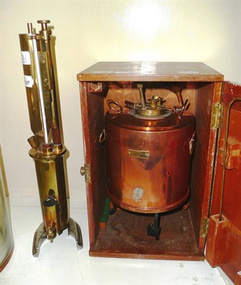 Lot 113 - Stanhope-Seta flash tester and a brass wine abv tester (2)