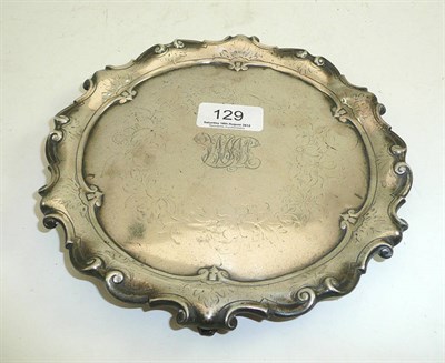 Lot 129 - Victorian silver card tray
