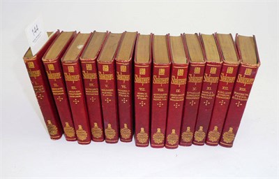 Lot 144 - The Works of William Shakespeare, complete in 13 vols, gilt edges, red leather