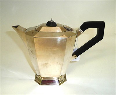 Lot 196 - Silver hot water jug