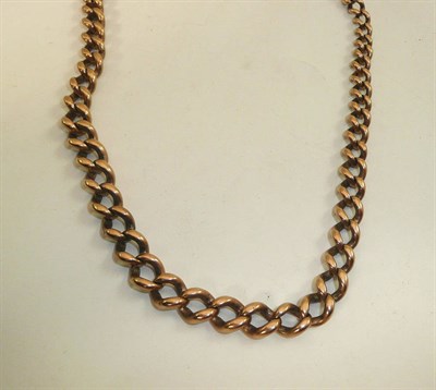 Lot 247 - A yellow metal watch chain