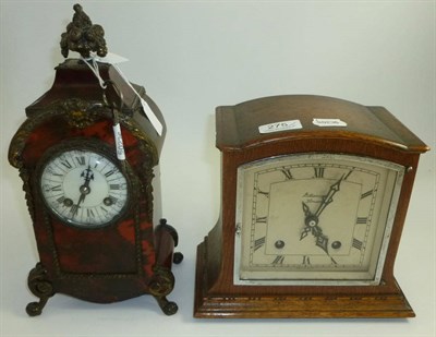 Lot 275 - Two mantel clocks with keys
