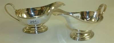 Lot 291 - A pair of silver sauce boats