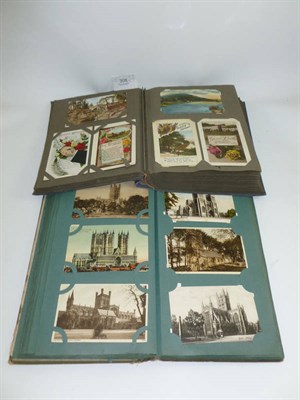 Lot 308 - Two albums of mixed postcards