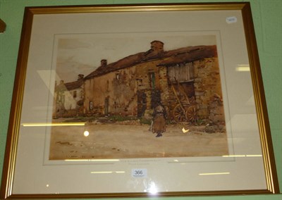 Lot 366 - Fred Lawson 'Old Houses, Thornton Rust', watercolour