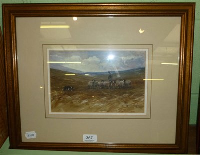 Lot 367 - Brian Irving ";Farmer, Dog and Sheep"