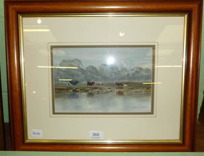 Lot 368 - Brian Irving 'Cattle by the River'