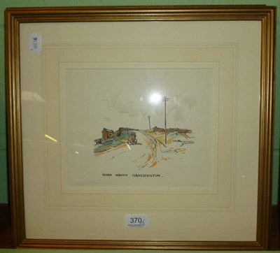 Lot 370 - Fred Lawson, two watercolours 'The Edge of the Wood' and 'Road above Grassington' (2)