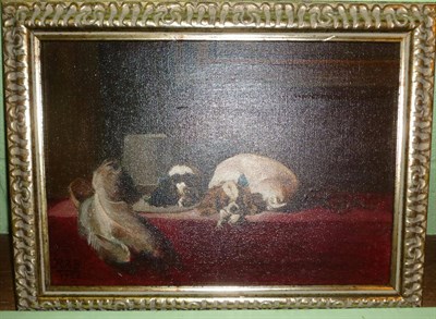 Lot 392 - After Landseer 'Spaniels', monogrammed RAB, dated 1920