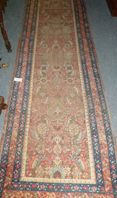 Lot 422 - Red ground rug and a Persian wool runner