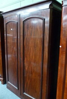 Lot 431 - Victorian mahogany double door wardrobe