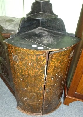 Lot 434 - Inlaid corner cupboard