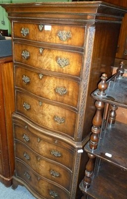 Lot 442 - 20th century mahogany chest on chest