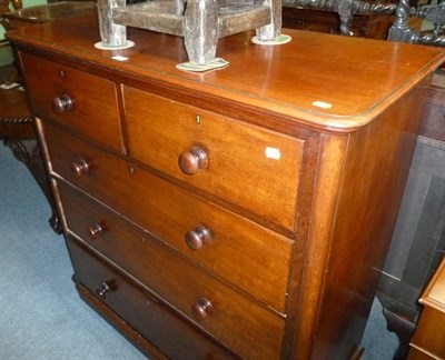 Lot 445 - Victorian mahogany four height chest of drawers