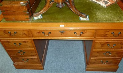 Lot 452 - Reproduction yew wood desk