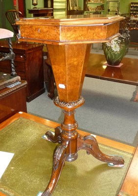 Lot 453 - Walnut sewing table