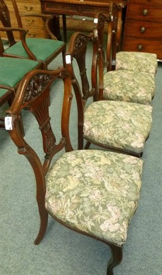 Lot 472 - Four mahogany dining chairs