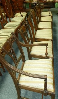 Lot 473 - Six mahogany dining chairs