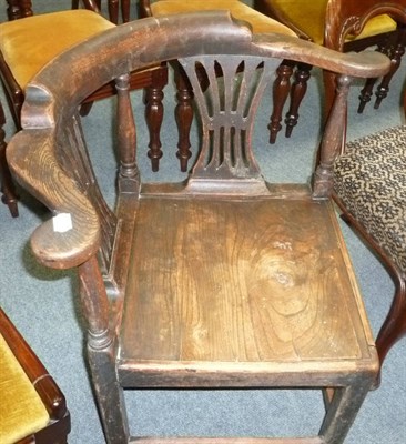 Lot 479 - Provincial elm & oak corner chair