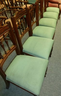 Lot 481 - A set of four Edwardian chairs plus two others