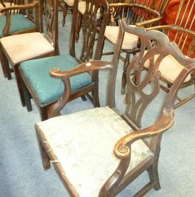 Lot 483 - Four Georgian chairs