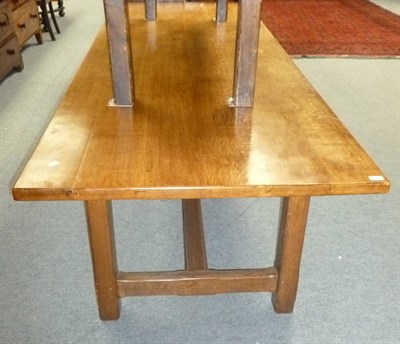 Lot 496 - Oak refectory table