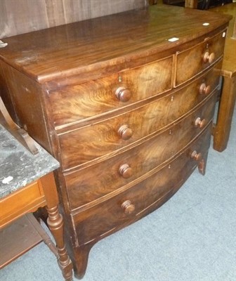 Lot 504 - George IV mahogany bow front chest