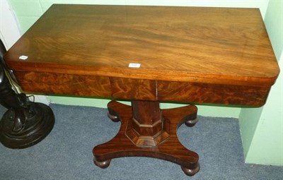 Lot 535 - 19th century mahogany fold over tea table