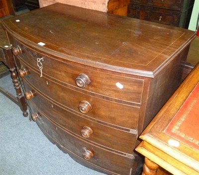 Lot 538 - 19th century mahogany bow fronted chest