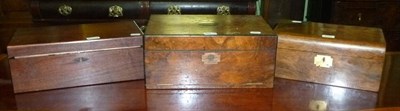 Lot 547 - Three work boxes/writing slopes