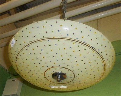 Lot 565 - A 1950's glass light fitting