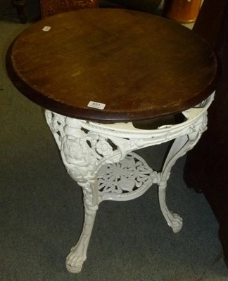 Lot 651 - Victorian cast iron pub table