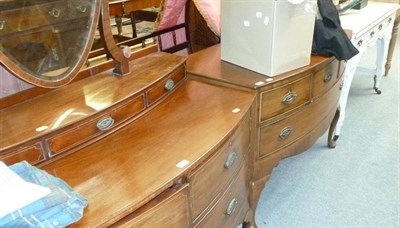 Lot 652 - White painted washstand, Edwardian mahogany dressing chest and washstand