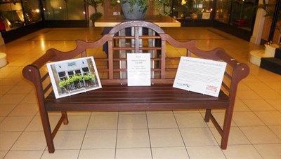 Lot 696 - Lutyens style teak garden bench *proceeds to be donated to the '10 from Tennants' Great North...