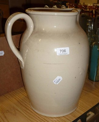 Lot 706 - Large Doulton Lambeth cream glazed jug