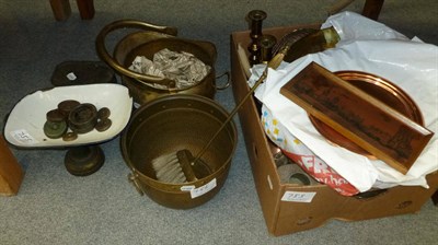 Lot 755 - Bottles, copper, brass tins etc