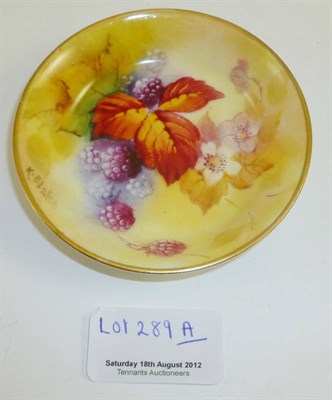 Lot 289A - Worcester small dish painted by Blake