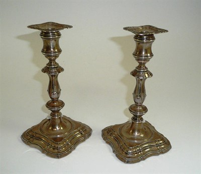 Lot 80 - Pair of silver candlesticks