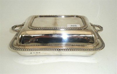 Lot 103 - A silver entree dish and cover