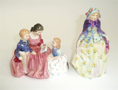 Lot 122 - Two Doulton figures - "Jennifer" and "Bedtime Story"