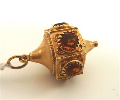 Lot 166 - Gold and citrine pendant