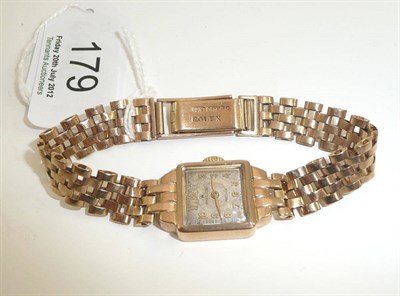 Lot 179 - A lady's 9ct gold Rolex wristwatch