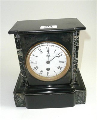 Lot 214 - Black marble clock