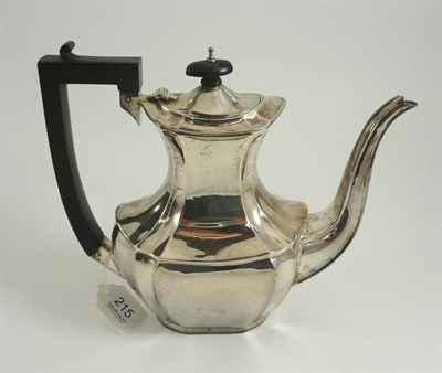 Lot 215 - A silver hot water jug