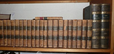 Lot 222 - #Walter Scott, The Waverley Novels, 47 vols, half calf, with five others (52)