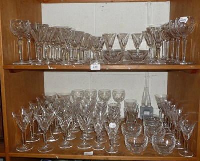 Lot 239 - # Suite of ' Sheila' Waterford Crystal glasses (on two shelves)